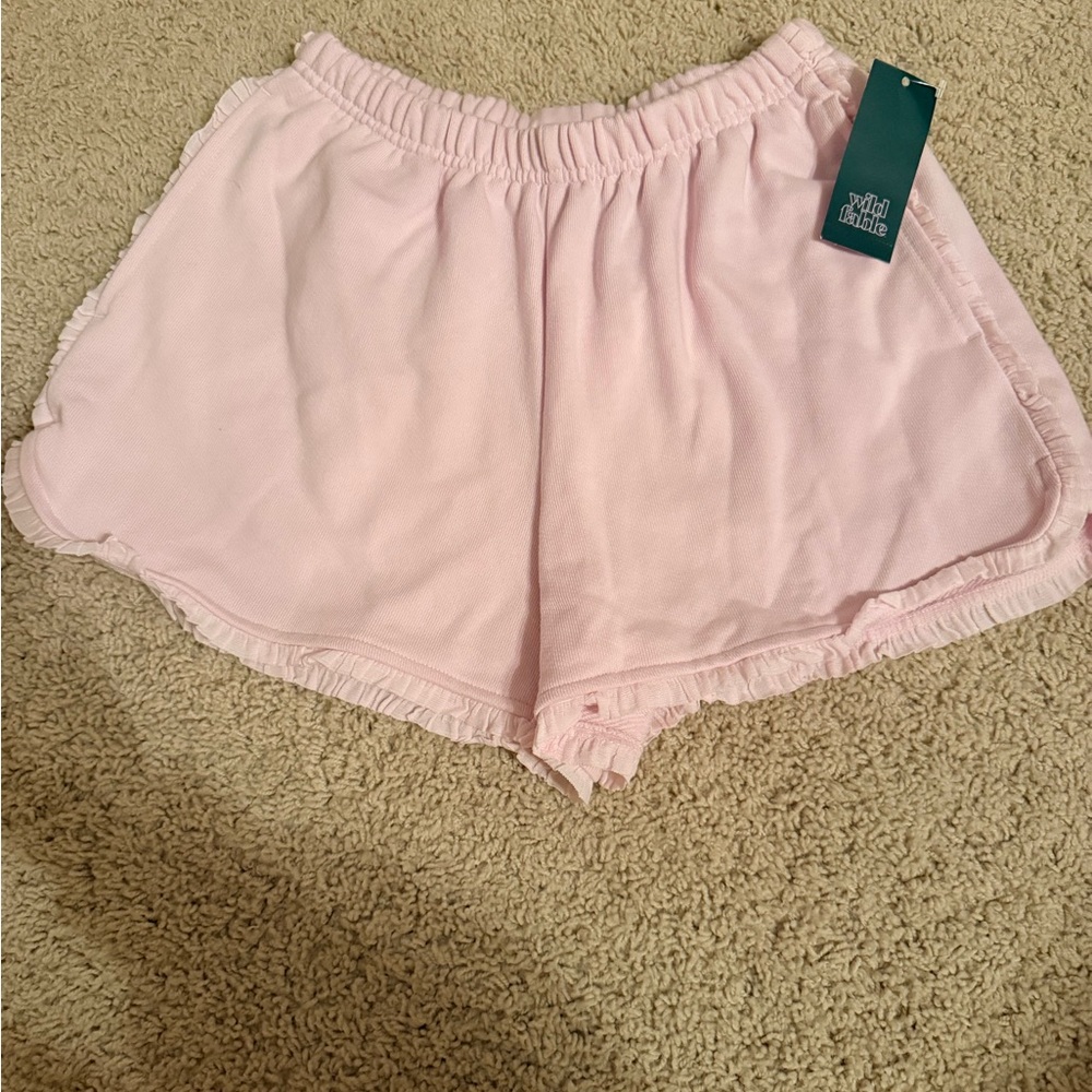 wild fable Pale Pink Elastic Waist Lounge Shorts